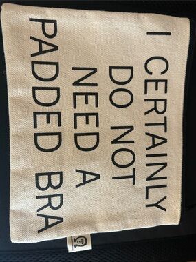 Canvas Quote Pouch - Black & Cream